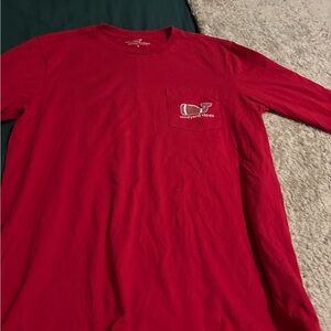Vineyard Vines Red Long Sleeve Tee